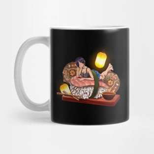 Anime Girl and Sushi | Anime Girl and Foods Collection Item -3 Mug